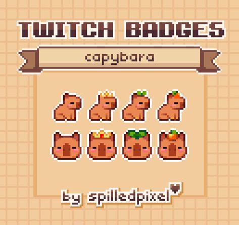 Capybara Perler Beads, Cactus Pixel Art, Pig Pixel Art, Capybara Pixel Art, Twitch Streaming Setup, Plant Doodle, Streaming Setup, Sushi Art, Pixel Art Games