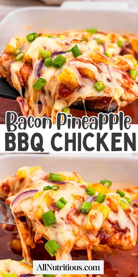 Healthy dinners for two is so easy with this delicious pineapple bbq chicken with bacon dish. It's one of the best high protein recipes to add to your collection of chicken dinner recipes. Enjoy as busy weeknight meals or simple chicken meal prep. This lazy high protein recipe is just what you need when you have no time to do a lot of prepping. Bacon Pineapple Bbq Chicken, Healthy Meal Prep Supper Ideas, Health Simple Meals, Healthy Recipes Losing Weight Meals, High Protein Low Carb Recipes Dinner Chicken, Lunch Prep High Protein, Lactose Free Dinner Recipes, Healthy Recipes With Bacon, High Protein Dinner For Two