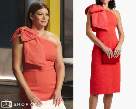 Top Chef: Season 21 Episode 11 Gail Simmons' Red Bow One Shoudeler Dress Gail Simmons, Escape The Night, 90 Day Fiance, Brooklyn Nine Nine, Top Chef, Eva Longoria, Batwoman, Demi Lovato, Red Bow