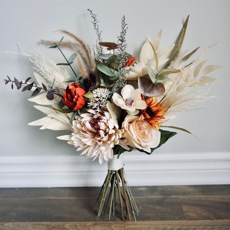 Boho Wedding Flowers Fall Wedding Bridal Bouquet Terracotta - Etsy Canada Bridal Bouquet Terracotta, Fall Wedding Bridal Bouquets, Autumn Wedding Bouquet, Wedding Flowers Fall, Boho Bridal Bouquet, Boho Wedding Bouquet, Bridal Bouquet Fall, Boho Wedding Flowers, Boho Bouquet