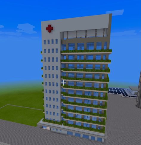 Minecraft Streetlight Design, Minecraft Town Ideas Layout Modern, Minecraft Building Ideas Modern City, Minecraft Building City Ideas, Minecraft City Plan, Minecraft Modern City Ideas, Minecraft City Park, Minecraft Hospital Interior, Minecraft Mall Ideas