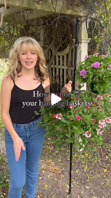 Needmore Farms | Gardening, DIY, and Recipes on Instagram: "Key tips for hanging basket success:   1. Water every 3 days in mild weather. Every day in extreme heat  2. Fertilize every 1-2 weeks  3. Get a hanging plant with a water reservoir in the bottom or transfer into a larger coco liner basket   Here’s to hanging basket success in 2024! 🎉💜  #garden #gardening #gardentips #flower #flowers #flowercare #grow #needmorefarms" Hanging Baskets Diy, Gardening Diy, Basket Liners, Water Reservoir, Flower Care, Hanging Plant, Water Hyacinth, Hanging Basket, Extreme Heat