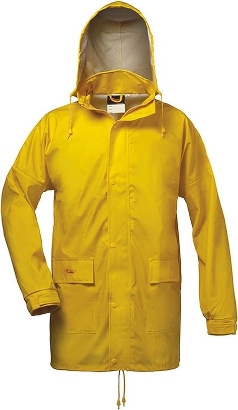 Norway Men's Polyurethane Rain Jacket with Hood - Yellow - XL: Amazon.co.uk: Fashion Yellow Rain Jacket, Mens Raincoat, Going To Rain, K Way, Hooded Raincoat, Jacket With Hood, Cool Jackets, Mode Online, Uk Fashion