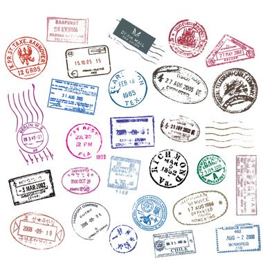 Passport stamps Sticker Inspiration, Travel Stamp, Passport Stamps, Travel Stickers, Vintage Stamps, Planner Sticker, Travel Themes, Travel Tattoo, Videos Design