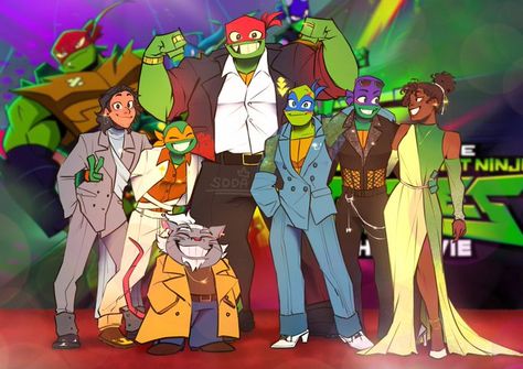 Rottmnt Family Photo, Rottmnt Movie Fanart, Rottmnt Actor Au, Rottmnt Twitter, Actor Au, Teenage Turtles, Tmnt Characters, Turtle Tots, Ninja Turtles Funny