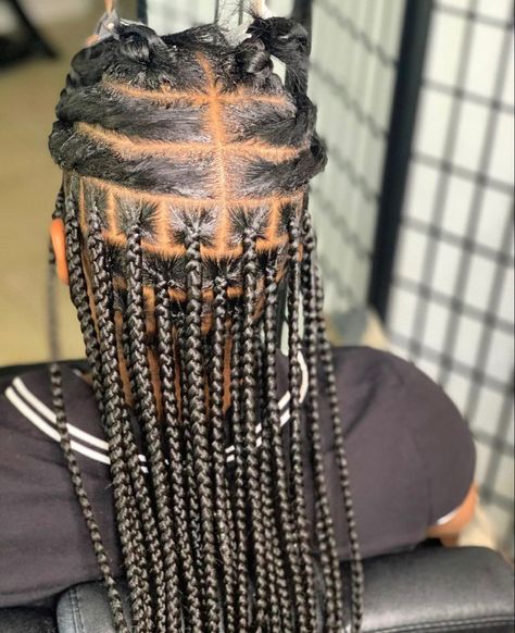 Hair Braid Patterns, Braids Easy, Parting Hair, Women Braids, Braiding Your Own Hair, Braided Hairstyles For Black Women Cornrows, Big Box Braids, Hair Braider, Big Box Braids Hairstyles