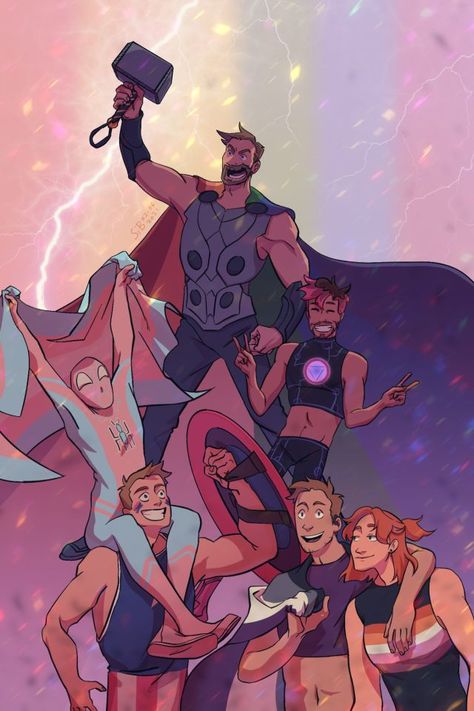 Marvel Pride, Avengers Fanart, Xman Marvel, Superfamily Avengers, Marvel Headcanon, Thor Odinson, Marvel Quotes, Avengers Comics, Marvel Fan Art