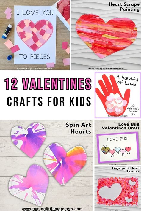 Valentine's Day Crafts, Easy Valentine Crafts, Diy Valentines Cards, Bug Crafts, Cadeau Parents, Valentine's Day Crafts For Kids, Preschool Valentines, Valentine Crafts For Kids, Diy Valentine