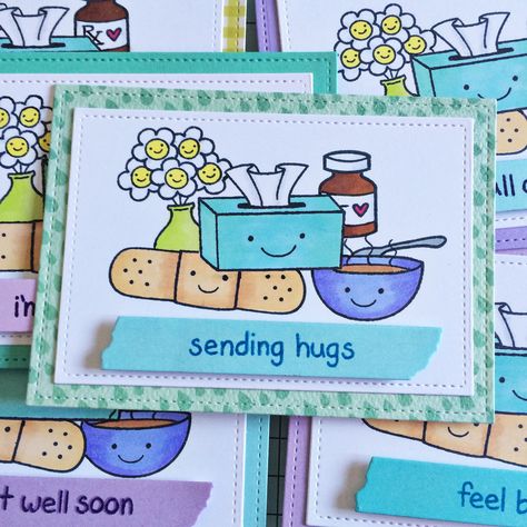 https://flic.kr/p/GXPnd2 | Lawn Fawn 'On The Mend' Get Well Soon Card Diy Cards Get Well, Get Well Soon Card, Lawn Fawn Stamps, Lawn Fawn Cards, Christmas Card Crafts, Get Well Cards, Card Making Inspiration, Get Well Soon, Lawn Fawn