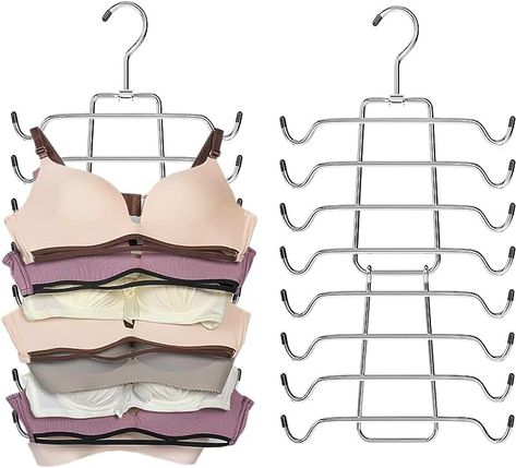 Hanging Bra Storage, Hanging Bras, Bra Organizer, Tank Top Hanger, Metal Tank Top, Bra Hanger, Bra Organization, Wardrobe Storage Cabinet, Bra Storage