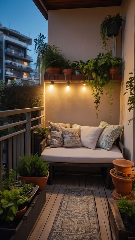 Transform your small balcony into a stunning outdoor sanctuary with these creative apartment garden decor ideas Discover space-saving apartment design tips easy DIY projects and clever ideas for potted plants to elevate your apartment decor Balcony Garden Decor Ideas, Small Apartment Garden, Outside Apartment, Creative Apartment, Outdoor Balcony Ideas, Space Saving Apartment, Terrace Garden Ideas, Creative Garden Decor, Apartment Balcony Garden