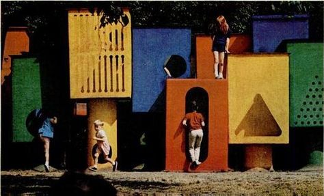 City Playground, Modern Playground, Vintage Nyc, Wrap Around Deck, Playground Design, Block Island, Play Spaces, Pepsi Cola, Indoor Playground