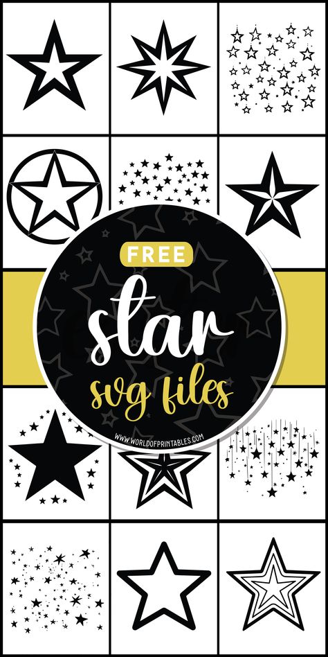 Use these stunning free Star SVG Files for all of your crafting, Cricut, or digital projects! Stars Svg Free, Star Svg Free, Wecreat Vision, Totem Ideas, Freebie Svg, Cricut Svg Files Free, Cricut Stencils, Popular Crafts, Star Svg