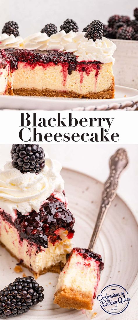 Cheesecake With Blackberry Topping, Blackberry Cheesecake Topping, Blackberry Topping For Cheesecake, 6 In Cheesecake Recipe, Blackberry Sauce For Cheesecake, Cheesecake Recipes Fruit, Boysenberry Cheesecake, Cheesecake Topping Recipes, Blackberry Cheesecake Recipes