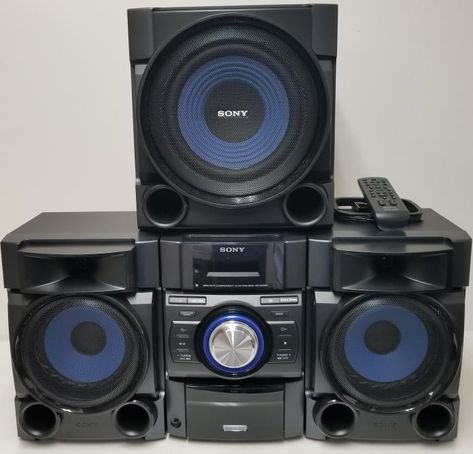 Sony MHC-EC909IP Mini Hi-Fi Component Shelf Stereo System w/ Subwoofer & Remote Diy Sound System, Hifi Music System, Home Theater Sound System, Sony Design, Stereo Turntable, Mini Bookshelf, Hi Fi System, Electro Music, Sound System Speakers