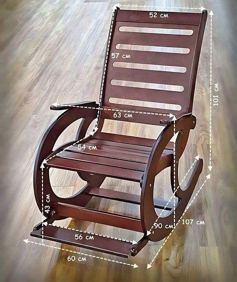 Diy Projects Wood, Rocking Chair Makeover, Diy Rocking Chair, Wood Working Ideas, Pins Ideas, Wooden Rocking Chair, Rocking Chair Plans, Wood Chair Design, Woodwork Ideas