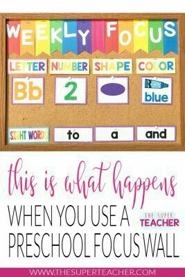 Preschool Focus Wall, Preschool Rooms, Preschool Circle Time, Preschool Bulletin, Preschool Bulletin Boards, Focus Wall, Super Teacher, Teaching Letters, Home Daycare