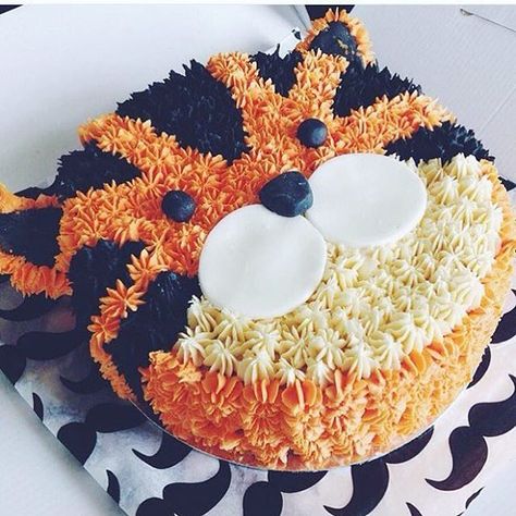 We can't get over how amazing this tiger cake is! Can we get it for our birthday?👀:tiger Tiger Theme Cake, Tiger Birthday Party, Tiger Cake, Tiger Birthday, Our Birthday, Animal Cakes, Number Cake, Animal Cake, Cat Cake