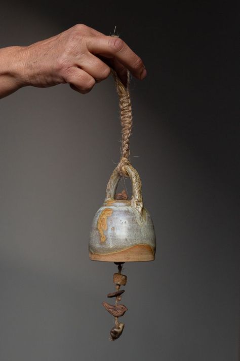 For Whom The Bell Tolls, Pottery Lessons, Beginner Pottery, Ceramic Bell, Pottery Workshop, Ceramic Workshop, Pottery Handbuilding, Garden Pottery, Black Clay