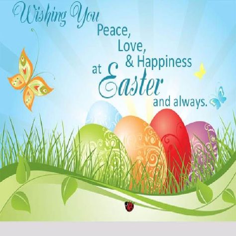 Wishing you Peace, Love & Happiness at Easter and always. Funny Easter Wishes, Easter Bible Quotes, Easter Wishes Messages, Easter Inspirational Quotes, Easter Verses, Happy Easter Wallpaper, Happy Easter Messages, Happy Easter Quotes, Happy Easter Sunday