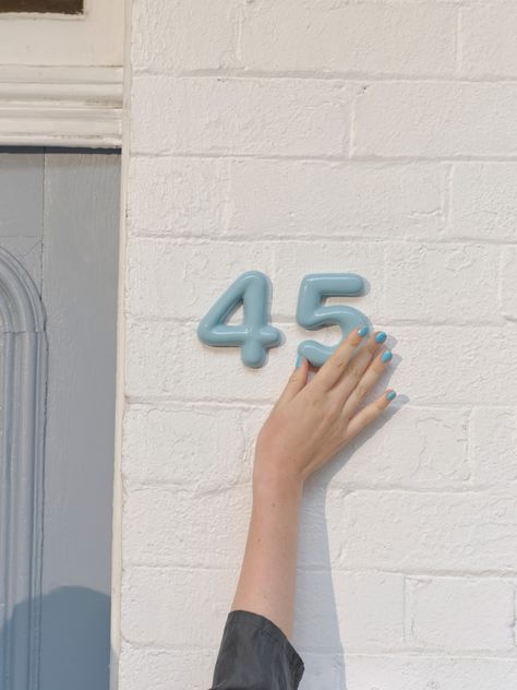 Ceramic Numbers House, Dreamy Apartment, Clay Frame, Mud Australia, Modern House Numbers, Dream Items, Flat Decor, Beginner Pottery, Modern House Number