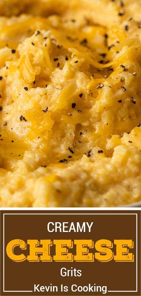 Creamy cheese grits are a simple southern side dish, great with smoked meats or seafood. Learn how to make grits for a tasty holiday brunch! Easy Cheese Grits, Creamy Cheese Grits, Cheese Grits Recipe, Quick Grits, How To Cook Grits, Hotdish Recipes, Creamy Grits, Grits Recipe, Cheese Grits