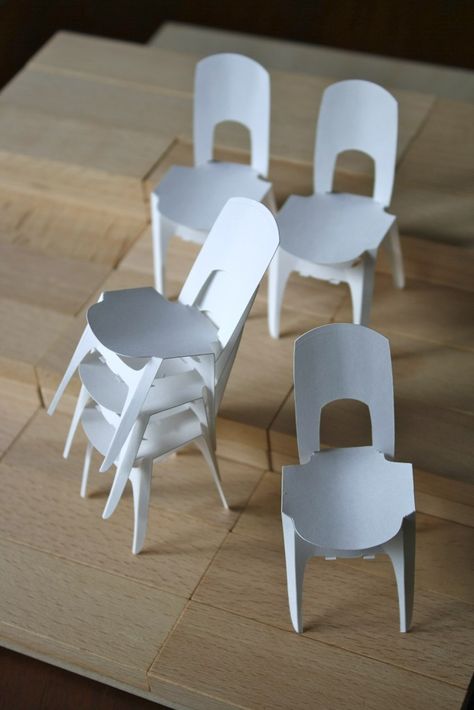 LOSSLESS CHAIRS | by Prof. YM Cardboard Techniques, Mind Map Art, Cardboard Model, Paper Furniture, Mini Furniture, Prototype Design, Furniture Design Chair, Dollhouse Projects, Industrial Design Sketch