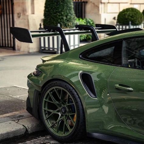 992 GT3RS in PTS Olive Green 🫒🏁 Porsche 992 Gt3 Rs, Affordable Suv, Santa Fe Car, 992 Gt3 Rs, 992 Gt3, Porsche 992, Suv Models, Srt Hellcat, Mid Size Suv