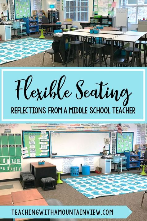 Flexible seating is giving students a choice of where they work best. I used flexible seating in my upper elementary (middle school) classroom. Read about what worked, and what didn't, as I reflect back. #middleschool #upperelementary #flexibleseating Classroom Middle School, Alternative Seating Classroom, Classroom Seating Arrangements, Flexible Seating Classroom, Carpet Diy, Middle School Teacher, Alternative Seating, Classroom Seating, Classroom Layout