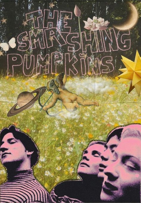 Smashing Pumpkins Poster Prints, Musical Album Covers, 90s Band Poster Aesthetic, 90s Posters Aesthetic, Grunge Poster Aesthetic, Vintage Band Posters Aesthetic, The Smashing Pumpkins Aesthetic, Posters For Ur Room, Band Posters Aesthetic