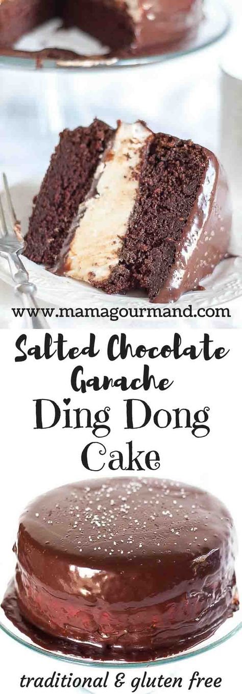 Ding Dog Cake, Dingdong Cake, The Salty Cooker, Chocolate Filling For Cake, Dogs Cake, Ding Dong Cake, Cookie Brownies, Cupcakes Filled, Cake Light