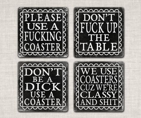 Diy Coasters Tile, Homemade Coasters, Funny Coasters, Xmas Gifts For Her, Coaster Crafts, Coaster Art, Laser Engraved Ideas, Ceramic Tile Coaster, Tile Crafts