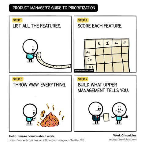 25 Product Management Memes for 2021 - Development Corporate Manager Meme, Tech Jokes, Programmer Jokes, Programming Humor, Programmer Humor, Product Manager, Logistics Management, Office Humor, How To Make Comics