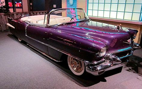 This is possibly one of Elvis’ coolest cars, this 1956 purple Cadillac will have you shake rattle and rollin’. 1956 Cadillac, Purple Car, Pink Cadillac, Elvis Presley Photos, Antique Car, Cadillac Fleetwood, Cadillac Eldorado, Pretty Cars, Classic Cars Vintage