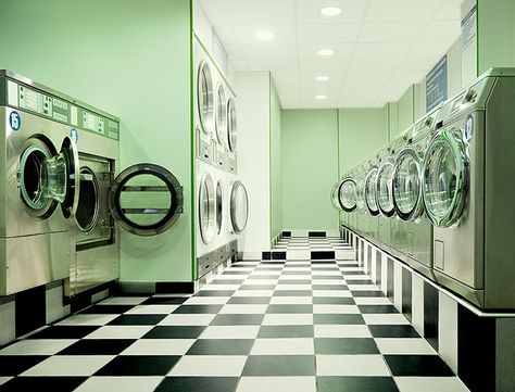 photo by craig easton My Beautiful Laundrette, Laundry Business, Coin Laundry, Street Aesthetic, Laundry Mat, Laundry Shop, Laundry Design, French Laundry, Laundry Service