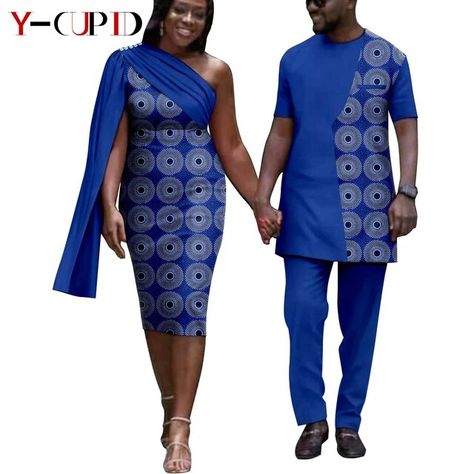 Couples africains assortis élégants de tenues | Couples africains assortis de vêtements-Africain-Aliexpress Men Outfits Suits, Leather Guitar Pick Holder, Clothes For Couples, Guitar Pick Holder, Clothes Print, Ruffle Skirts, Ruffles Top, Pick Holder, African Clothes