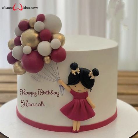 Bday Cakes For Girls, Birthday Cake Write Name, Toddler Birthday Cakes, Cake Designs For Girl, Cake Designs For Kids, Birthday Cake Writing, Birthday Wishes With Name, Butterfly Birthday Cakes