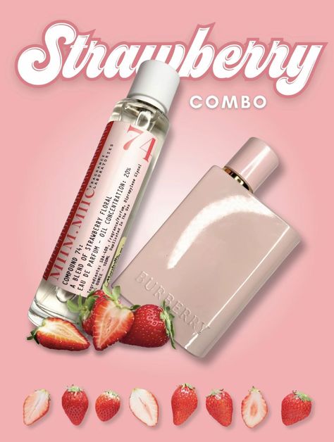 This Fruity-Floral Combo is a game changer. Perfumes: Miim Miic 74 and Burberry Her Elixir de Parfume intense          Credits: Vasharee on Lemon8 Miim Miic, Burberry Her Elixir, Her Elixir, Burberry Her, Strawberry Scent, Game Changer, Burberry, Fragrance, Floral