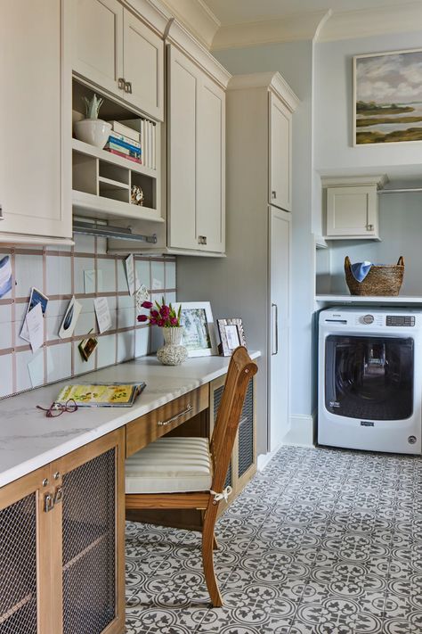 26 Small Laundry Room Ideas for the Tiniest of Apartments | Architectural Digest Office And Laundry Room Combo, Pantry Laundry Room Combo, Office And Laundry Room, Laundry Room Combo, Small Laundry Room Ideas, Laundry Room/mudroom, Blue Laundry Rooms, Pantry Laundry Room, Pantry Laundry