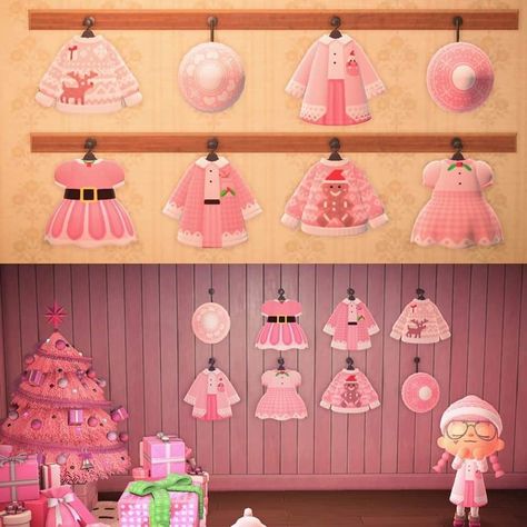 ☃️AnimalCrossing Design Codes🎄 on Instagram: “❄️💗Pink Christmas💗❄️ MA-4092-3989-4381 Creator is Brooke Monday from facebook group, Animal Crossing Designers. - - - - - 🍑Follow…” Acnh Island Designs Christmas, Animal Crossing Pink Outfit, Christmas Animal Crossing Clothes, Animal Crossing Design Codes Christmas, Acnh Pink Outfit, Acnh Pink Christmas Design Codes, Acnh Pink Winter, Animal Crossing Pink Christmas, Acnh Pink Clothes