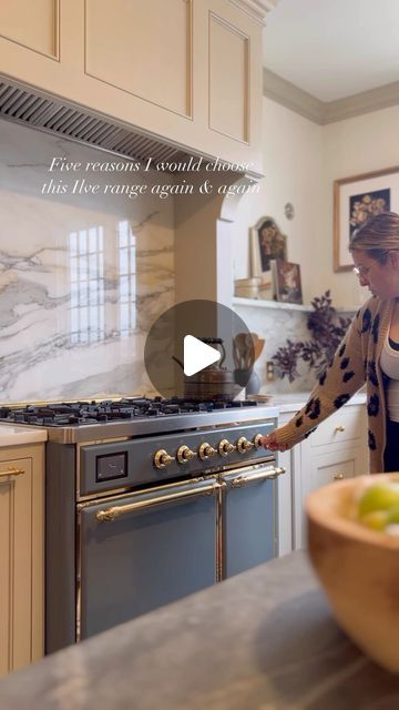 Erin Conway on Instagram Ilve Range In Kitchen, Cooking Range In Kitchen, Range Kitchen Ideas, Kitchen Range Ideas, Lacanche Range Kitchen, Things For Dinner, Erin Conway, 48 Inch Range, Double Oven Electric Range