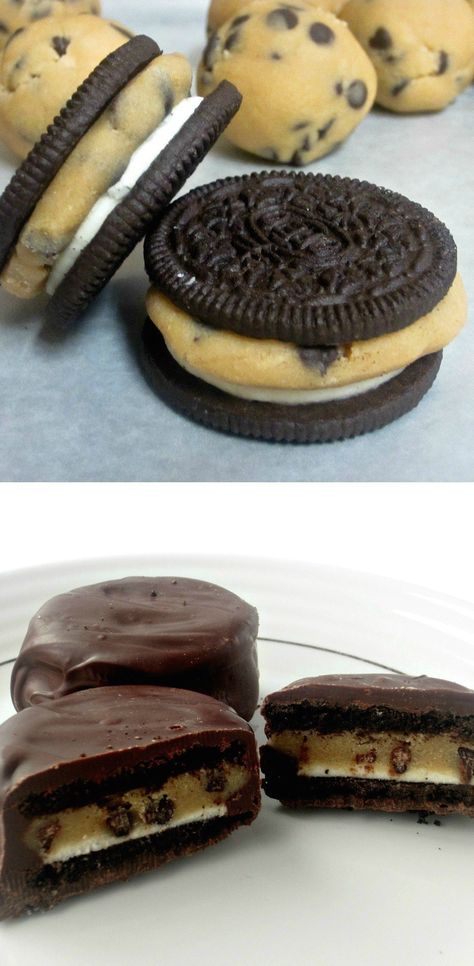 <b>Think outside of the 36-count box.</b> Random Recipes, Sweet Snacks Recipes, Chocolate Chip Cookie Dough, Fun Baking Recipes, Easy Baking Recipes, Shortening, Oreo Cookies, Chocolate Chip Cookie, Interesting Food Recipes