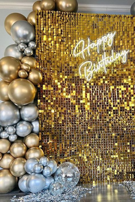 'Birthday backdrop for a Dancing Queen 🪩✨' - Memorable Moments by Ryy #regram. This decor is giving all the glam! Wonderful job! 💃 Celebrate your special day with a breathtaking birthday setup! Featuring a shimmering wall, colorful balloons, and a radiant LED neon sign, this decor is designed to impress. Perfect for creating lasting memories and a fun atmosphere for your celebration! Birthday Setup, Shimmer Wall, Colorful Balloons, Wedding Needs, Colourful Balloons, Birthday Backdrop, Dancing Queen, Memorable Moments, Led Neon