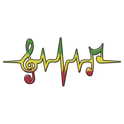 Music Pulse, Reggae, Sound Wave, Rastafari, Jah, Jamaica, Rasta by boom-art Reggae Tattoo Ideas, Jah Tattoo, Rastafari Tattoo, Jamaican Tattoos, Rasta Tattoo, Rastafari Art, Tiger Hand Tattoo, Rasta Art, Reggae Art