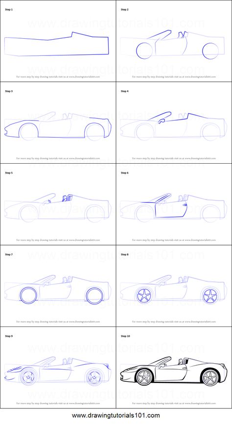 Ferrari Car Drawing, Sport Car Drawing, Car Drawing Reference, How To Draw A Car, Wedding Colors Sage Green, Sports Car Drawing, Wedding Colors Sage, Ferrari Sketch, Car Drawing Tutorial