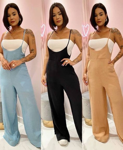 Palazzo Pants Pattern, One Piece Jumper, Fur Clothing, Pants Pattern, Palazzo Pants, Look Fashion, Jumpsuits For Women, Girl Fashion, Jumper