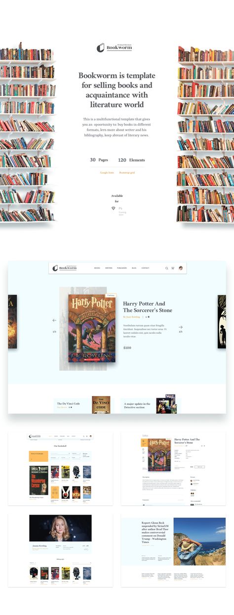 Library Website Design Inspiration, Fonts For Website, Web Design Books, Bookstore Design, Top Fonts, App Inspiration, Library Website, Ecommerce Website Template, Ui Design Website