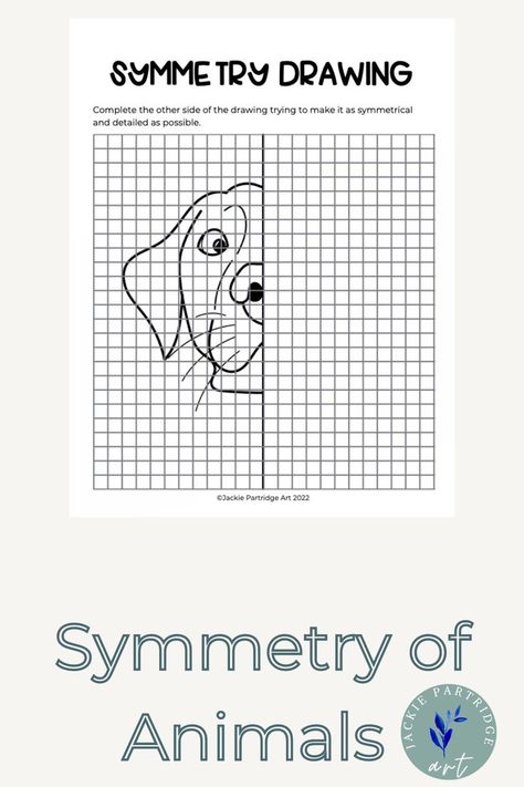 Symmetry of Animals Drawing Activity Students Drawing, Drawing Symmetry, Perfect Drawing, Animals Activities, Symmetry Drawing, Drawing Activity, Animals Drawing, Animal Worksheets, Art Lessons Middle School