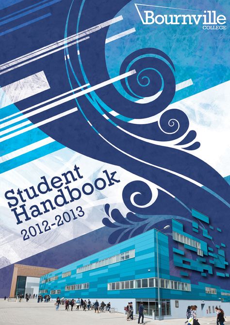 Bourneville college Student Handbook cover Guidebook Design, Student Handbook, Yearbook Covers Design, Magazine Cover Page, Magazine Cover Ideas, Magazine Design Cover, Magazine Front Cover, Newsletter Inspiration, Cover Design Inspiration