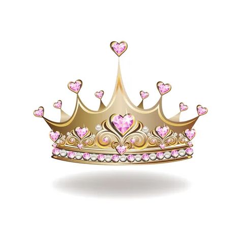 Princess Crown Illustration, Princess Tiara Drawing, Disney Princess Crowns, Tiara Illustration, Princess Crown Vector, Princess Crown Png, Crown For Princess, Princess Crown Drawing, Barbie Crown